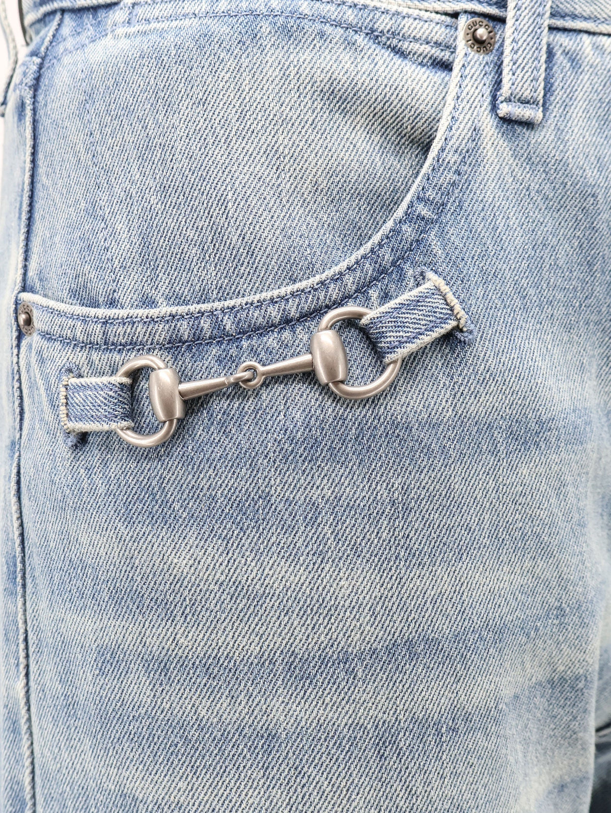 Gucci Men Stonewashed Cotton Denim Jeans GUCCI