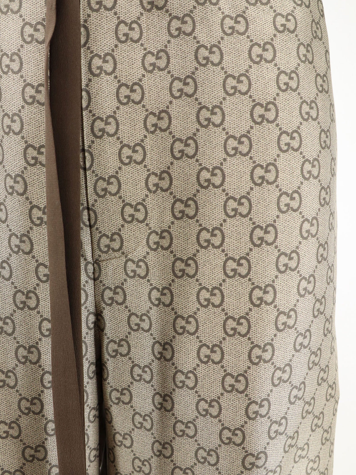 Gucci Women Silk Trousers With All-Over Gg Motif GUCCI