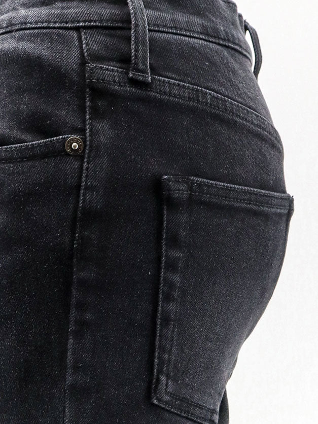 Gucci Women Slim Fit Black Denim Trousers GUCCI