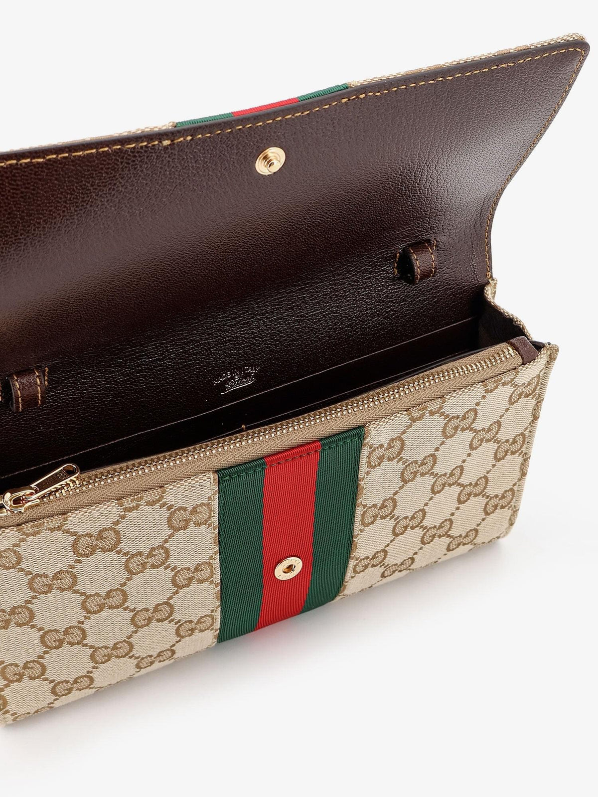 Gucci Women Gucci Horsebit Web Gg Fabric Wallet GUCCI