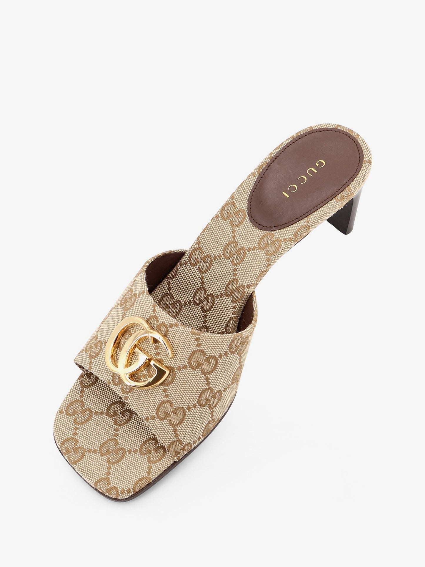 Gucci Women Gg Fabric Sandals With Logo On The Front GUCCI