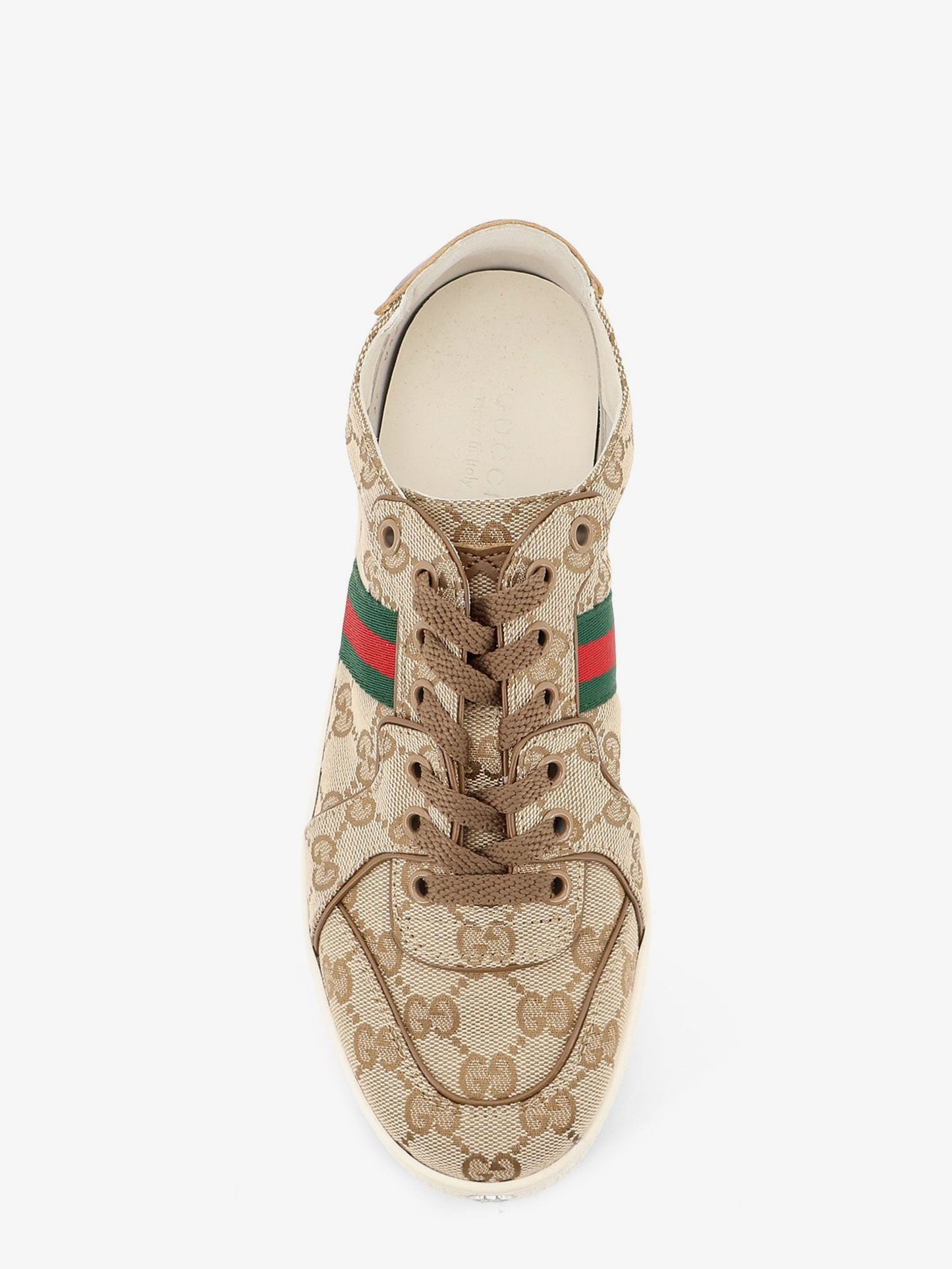 Gucci Women Stretch Gg Fabric Sneakers With Nastro Web On The Side GUCCI