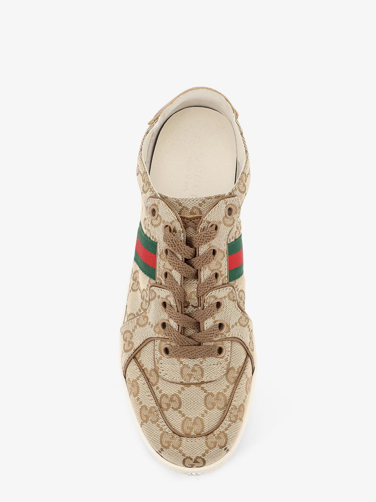 Gucci Women Stretch Gg Fabric Sneakers With Nastro Web On The Side GUCCI