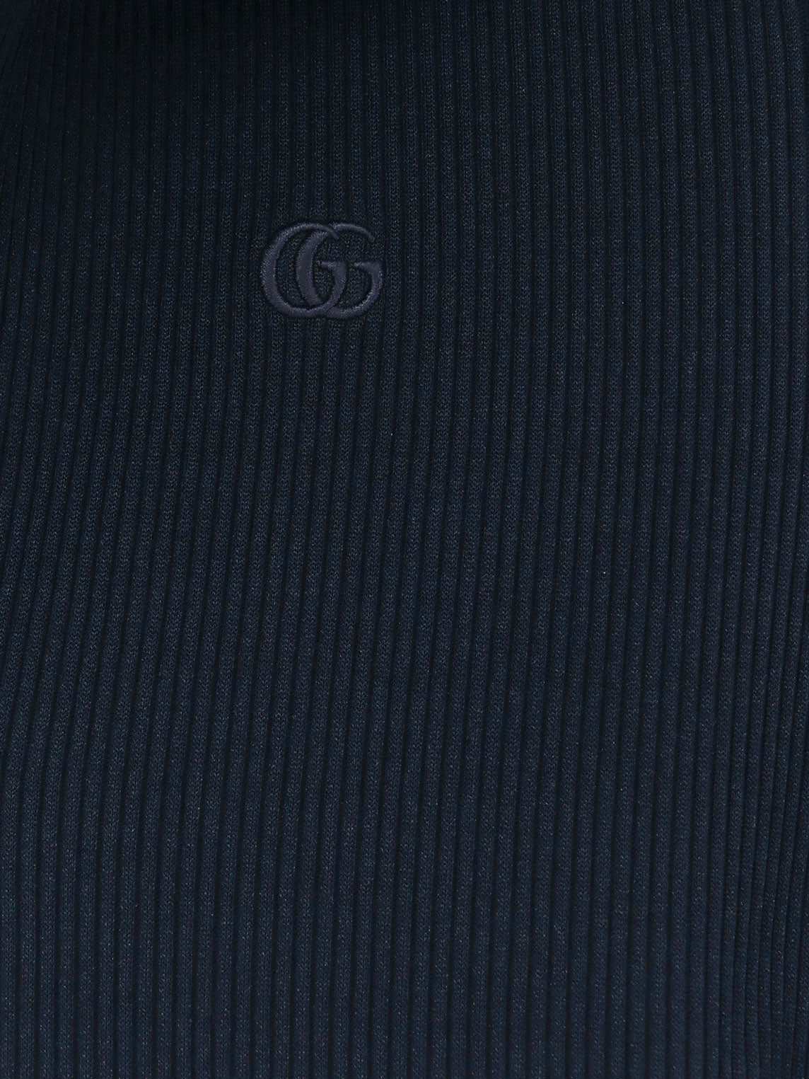 Gucci Women Ribbed Cotton Jersey Dress With Web GUCCI
