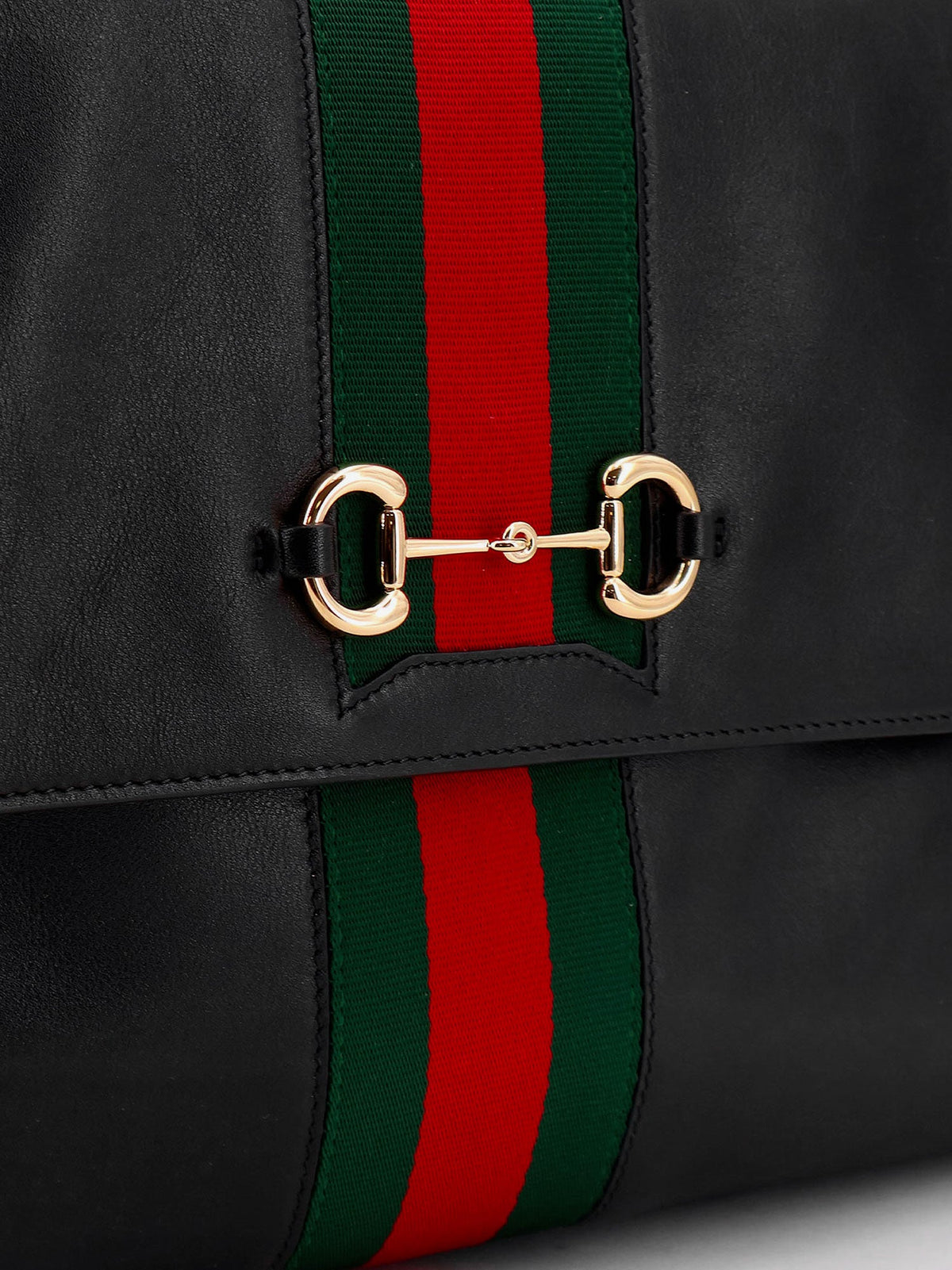 Gucci Women Paparazzo Leather Handbag With Iconic Metal Horsebit GUCCI