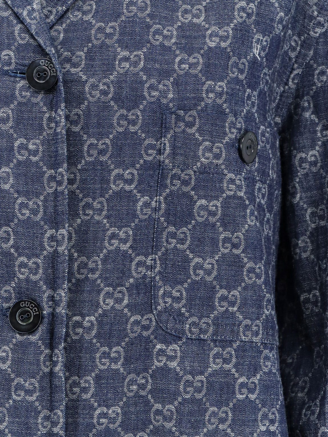 Gucci Women Cotton Shirt With All-Over Gg Motif GUCCI