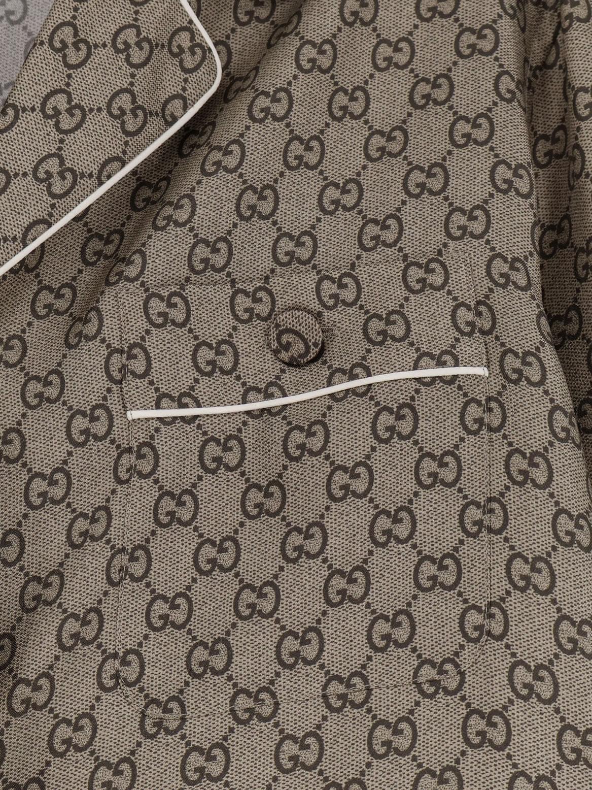 Gucci Women Silk Shirt With Gg Print GUCCI