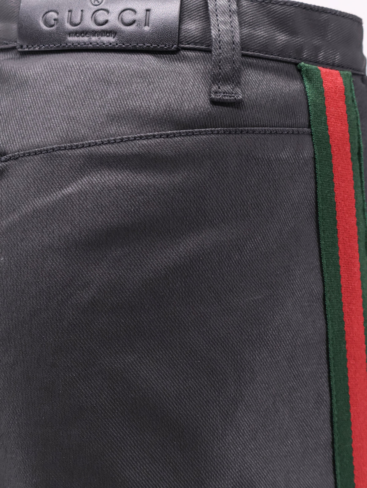 Gucci Men Cotton Trousers With Web Stripe GUCCI