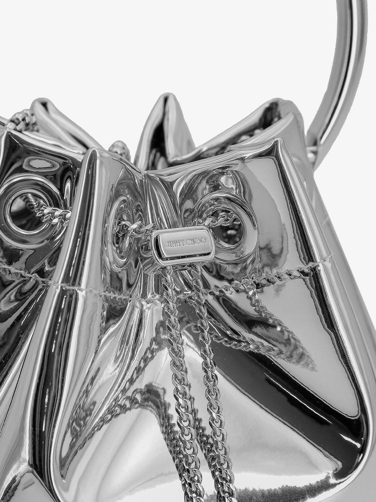 Jimmy Choo Women Bonbon Bucket Bag In Mirrored Fabric JIMMY CHOO