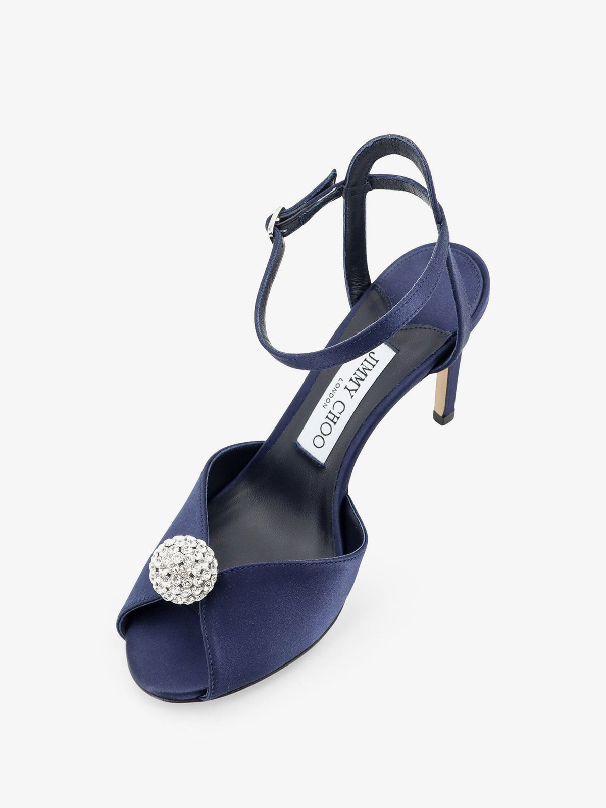 Jimmy Choo Women Sacora Satin Sandals With Crystal Detail JIMMY CHOO