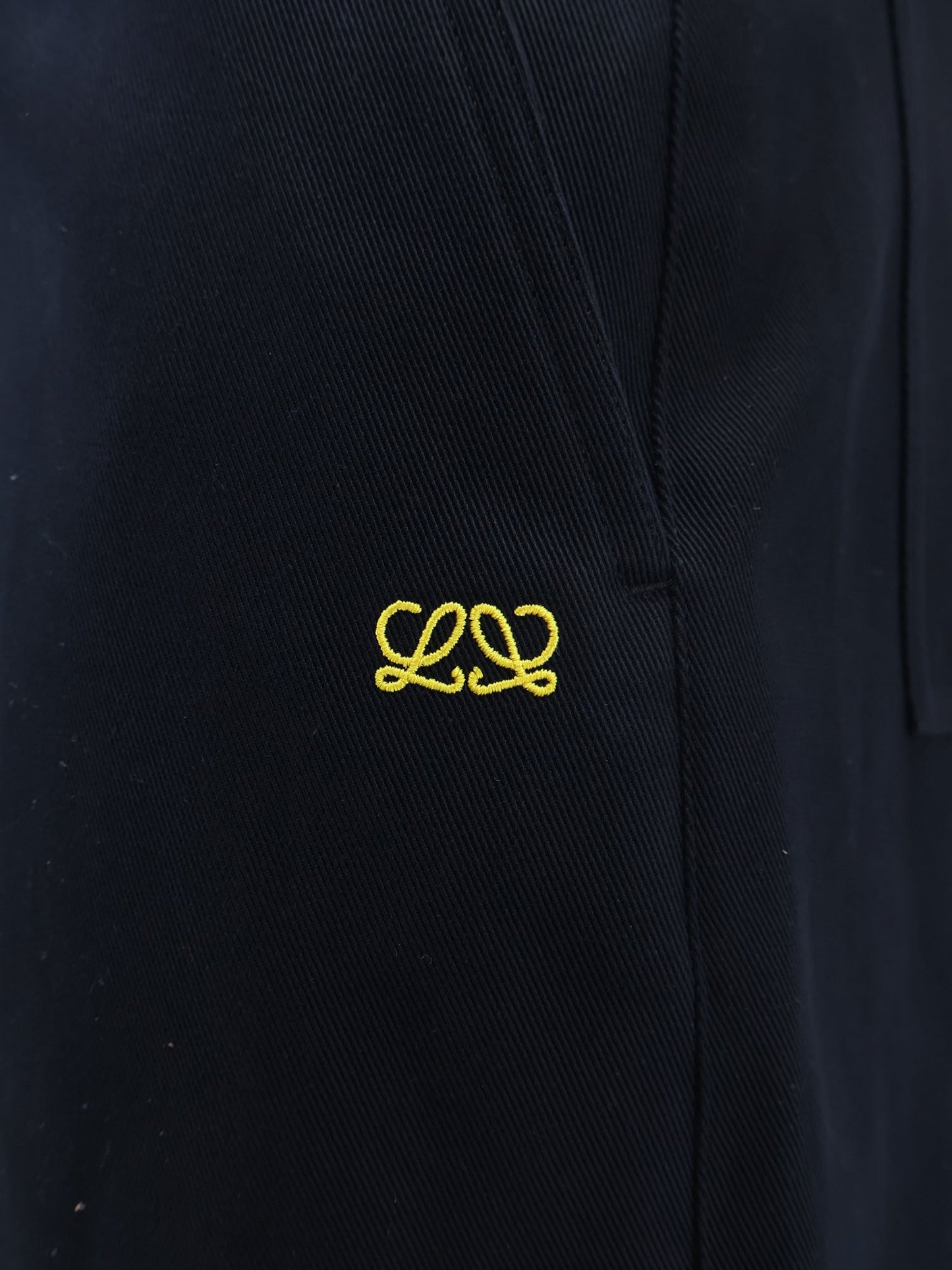 Loewe Men Denim Trousers With Contrasting Embroidered Logo LOEWE