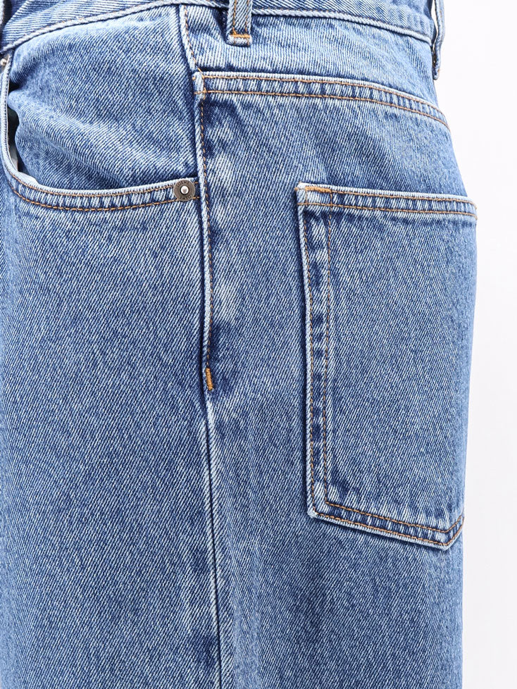 Loewe Men Anagram Baggy Jeans With Embroidery On The Front LOEWE