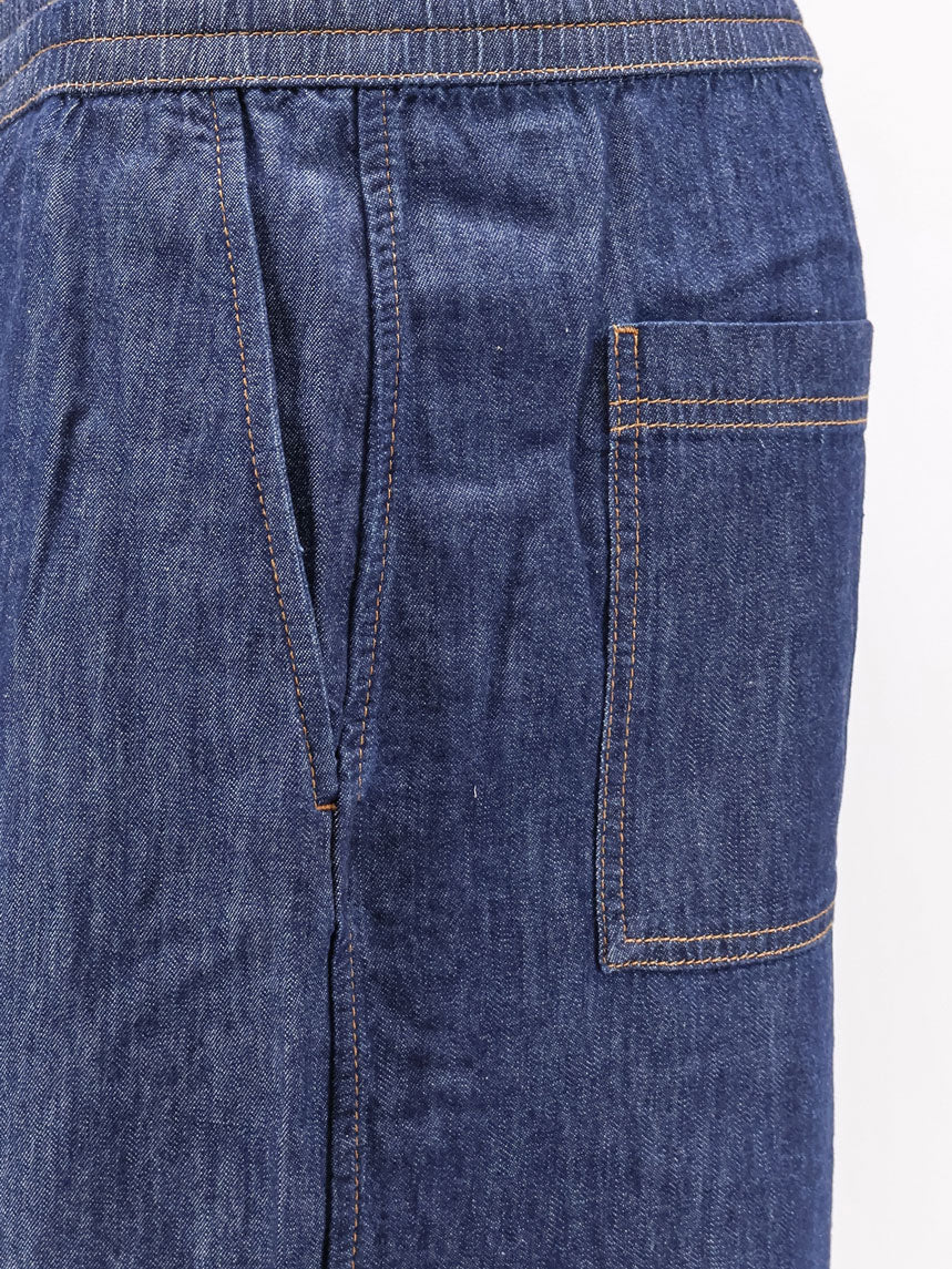 Loewe Men Cotton Bermuda Shorts With Anagram Logo On The Back LOEWE