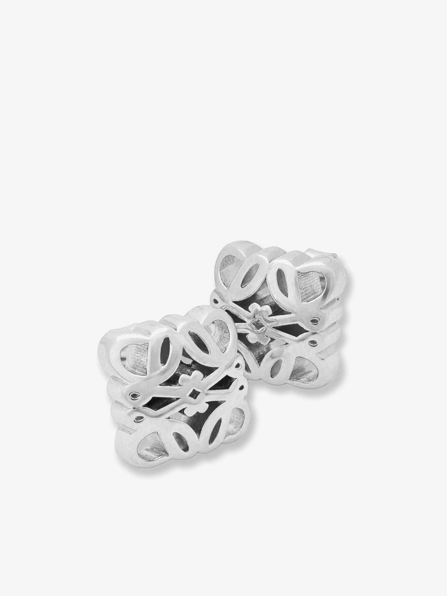 Loewe Women Anagram Bombe Sterling Silver Earrings LOEWE