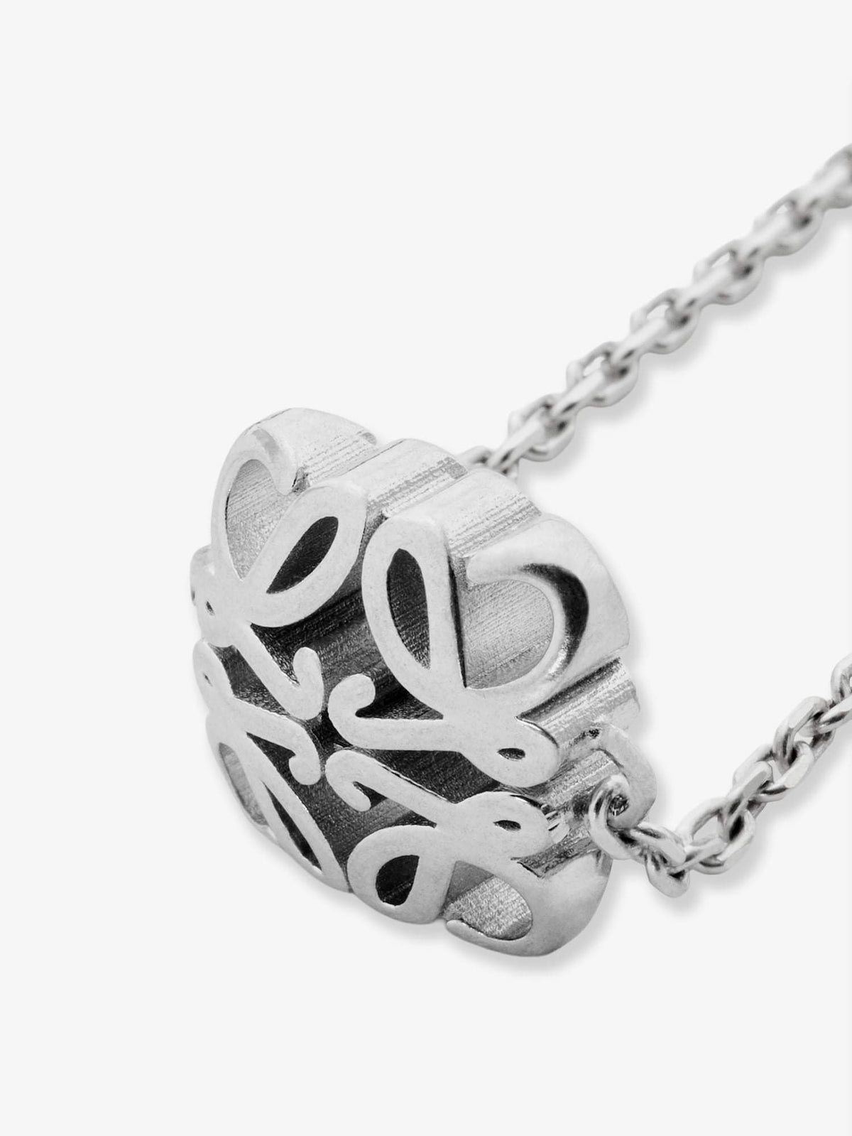Loewe Women Anagram Bombe Sterling Silver Necklace LOEWE