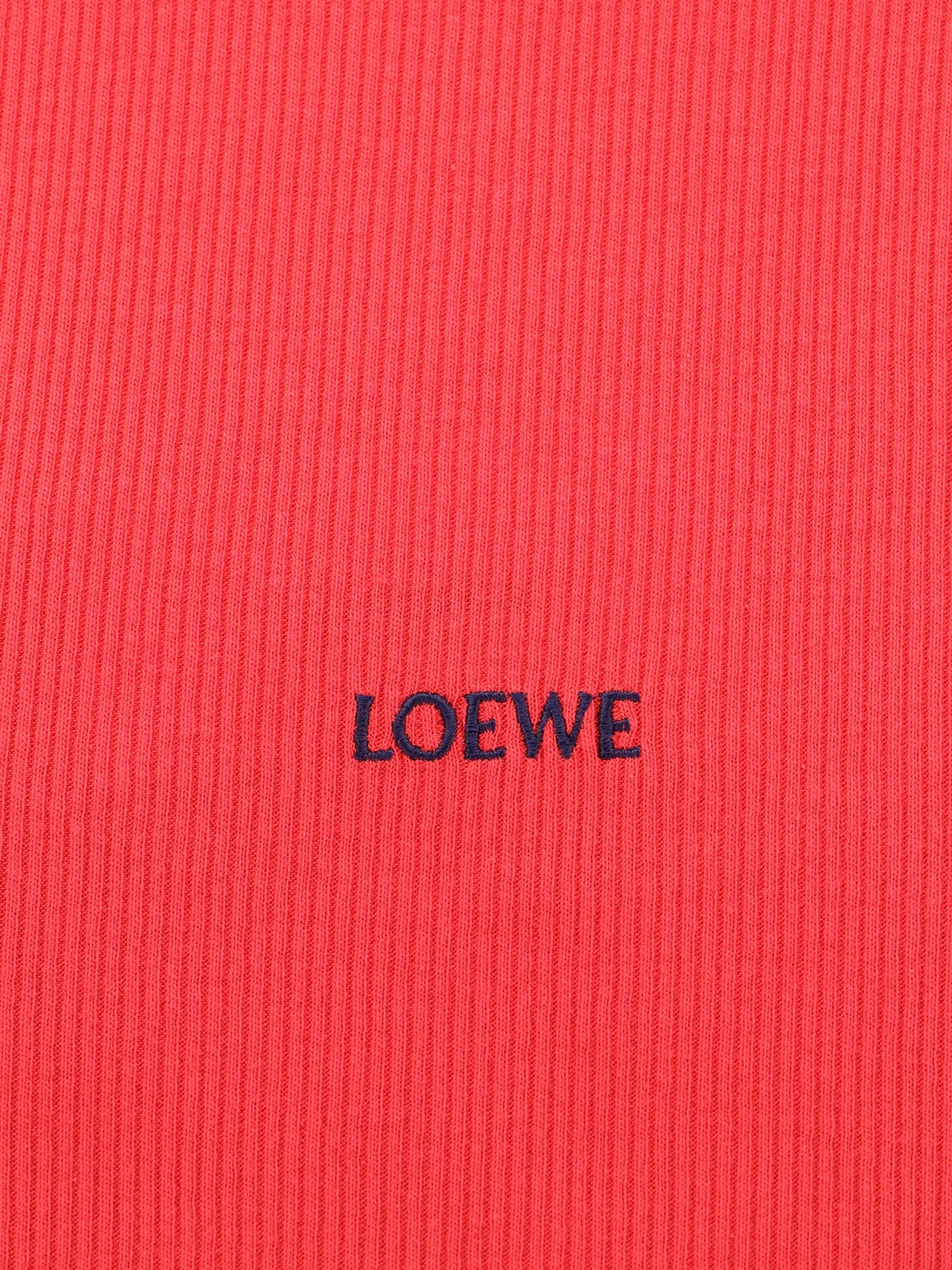 Loewe Women Cotton Tank Top With All-Over Embroidered Logo Lettering LOEWE