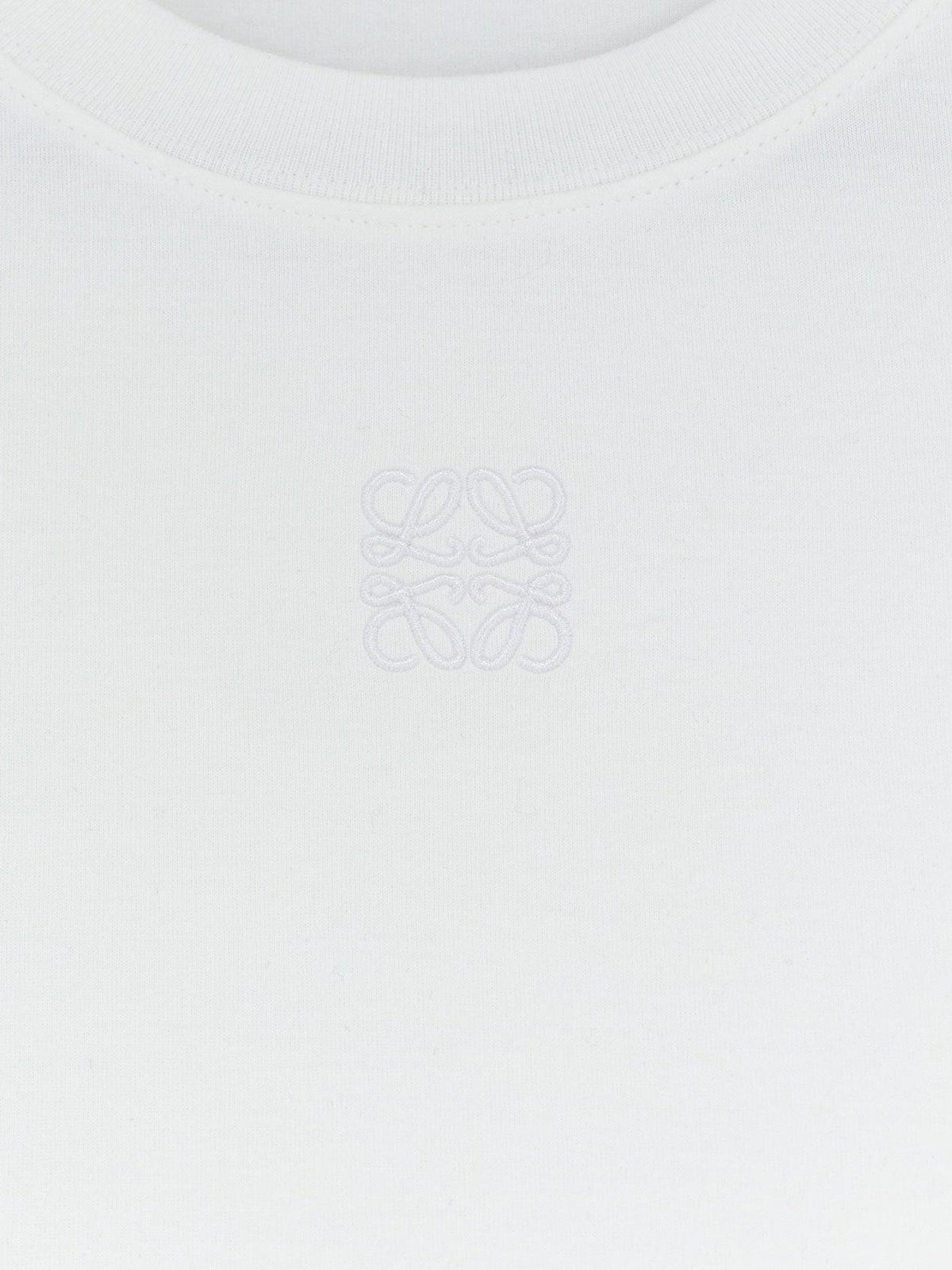 Loewe Women Asymmetric Cotton Blend T-Shirt LOEWE