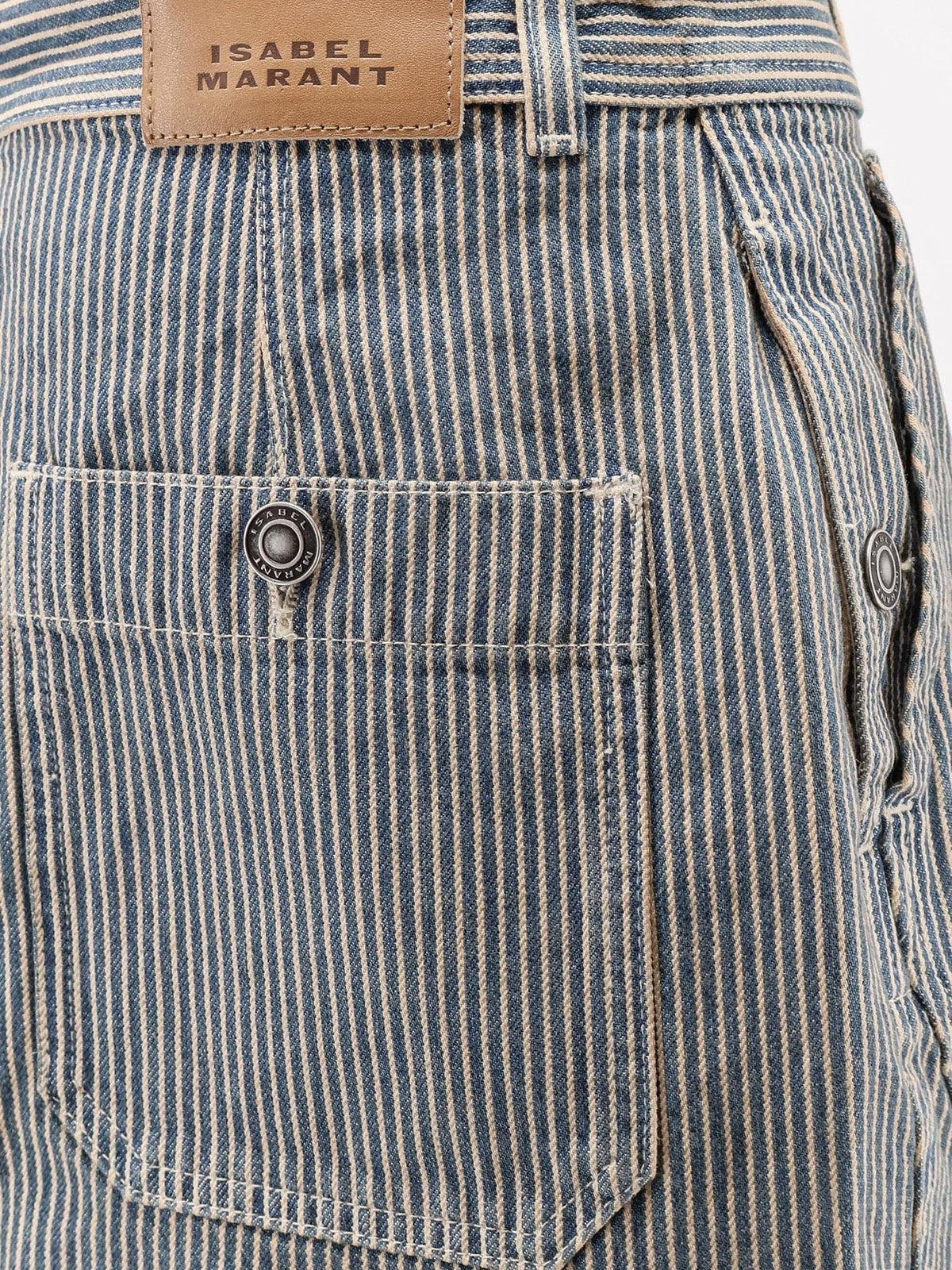 Marant Etoile Women Estera Cotton Skirt With Striped Pattern ISABEL MARANT ETOILE