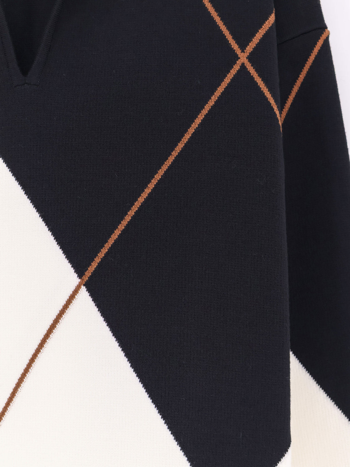 Max Mara Women Mxmsala Argyle Pattern Virgin Wool Sweater MAX MARA