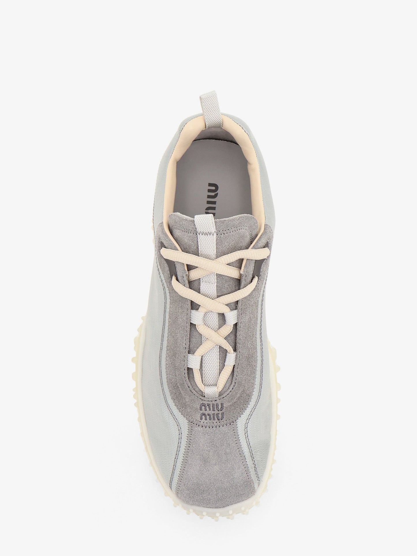 Miu Miu Women Nylon And Suede Sneakers With Embroidered Logo MIU MIU