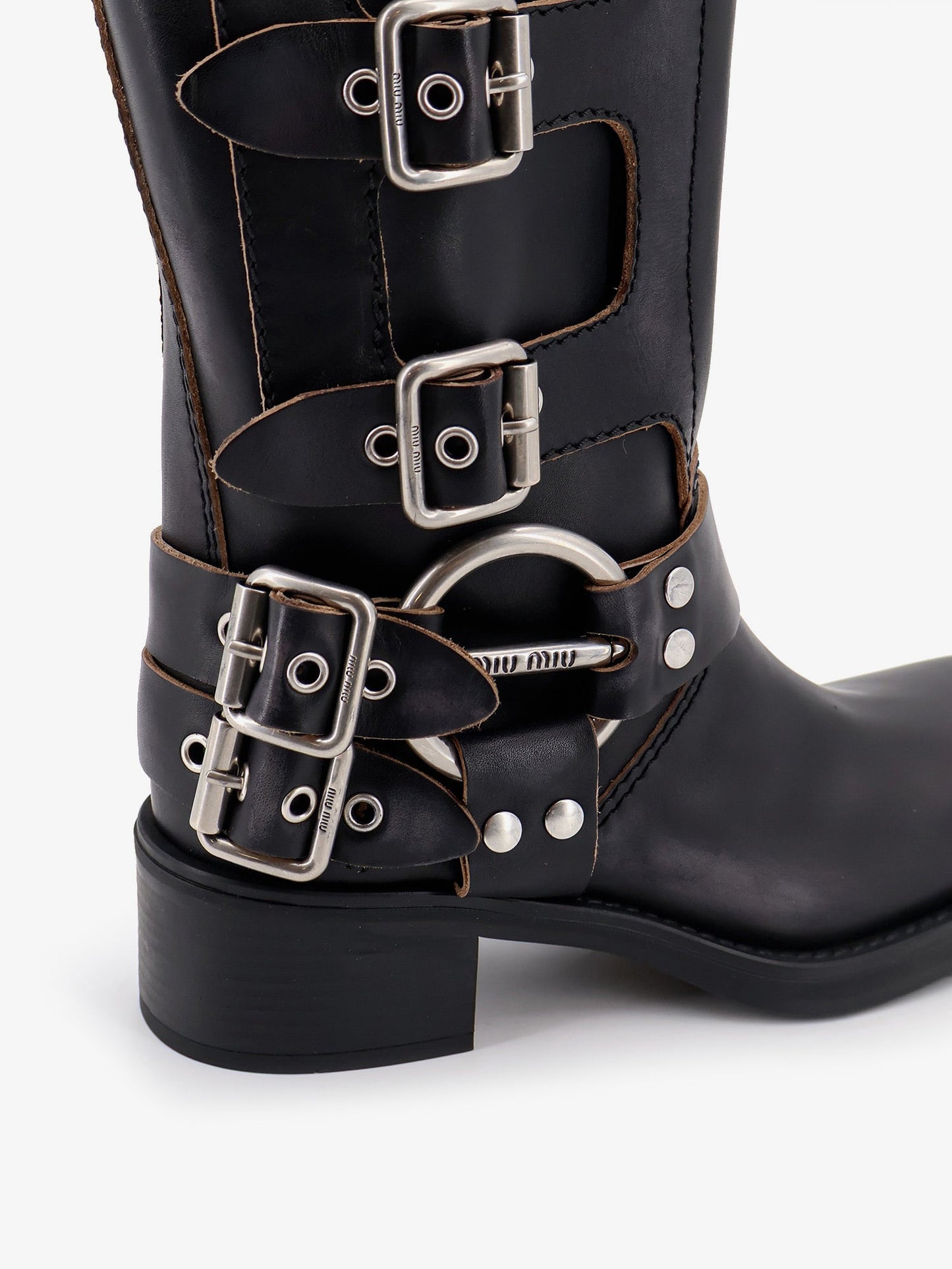 Miu Miu Women Leather Boots MIU MIU