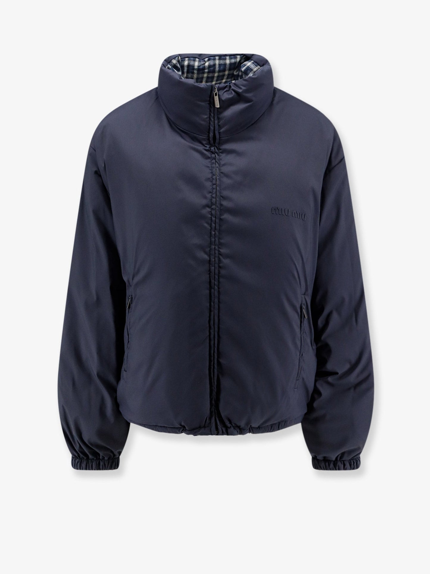Miu Miu Women Reversible Madras Flannel Down Jacket