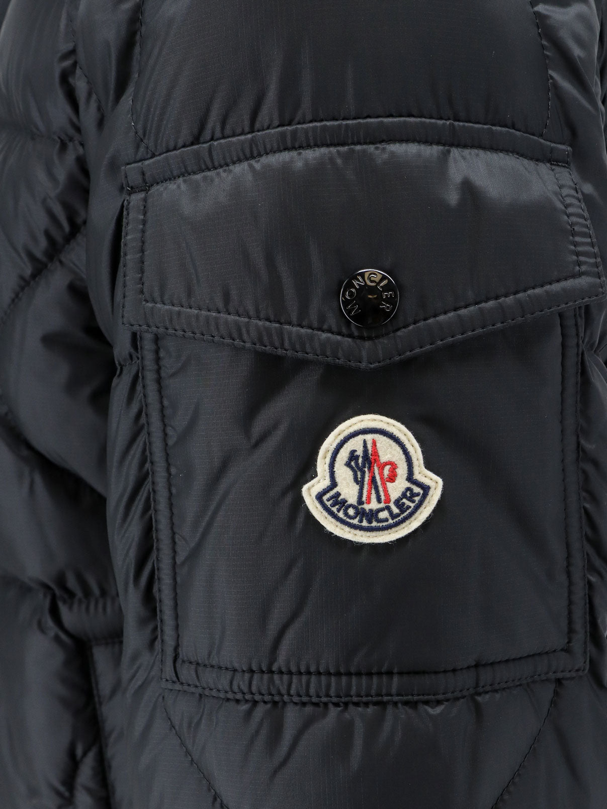 Moncler Men Asurel Short Down Jacket With Geometric Stitching MONCLER