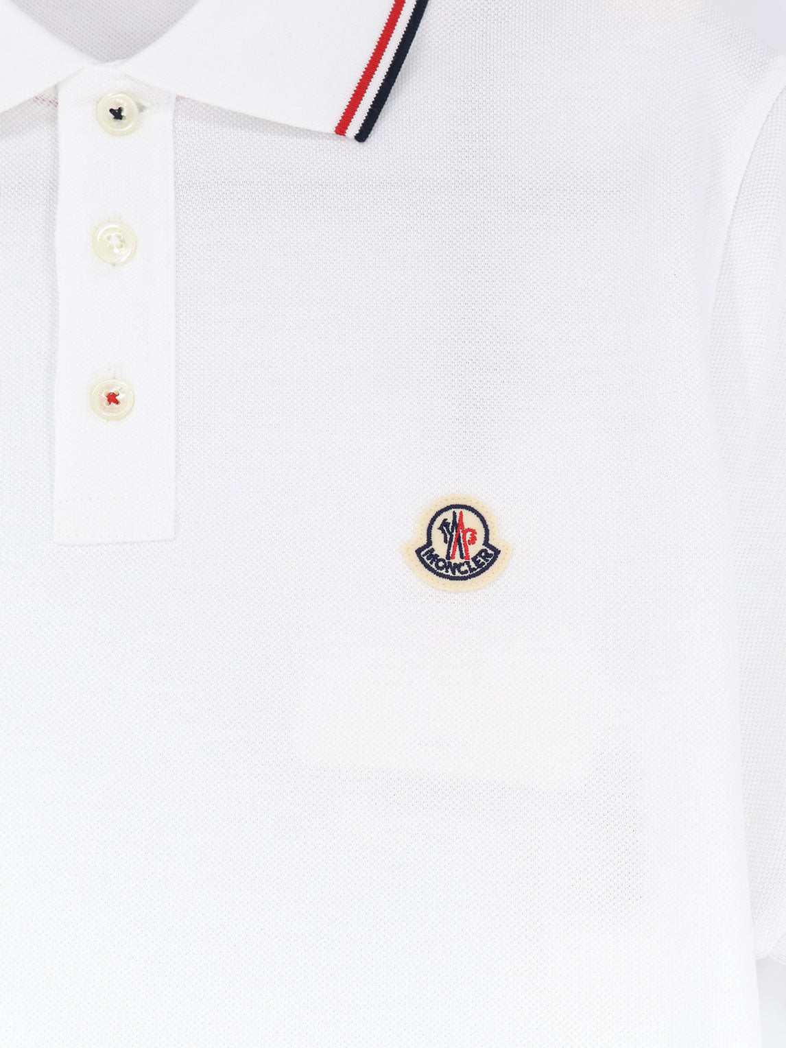 Moncler Men Cotton Polo Shirt With Logo Patch MONCLER