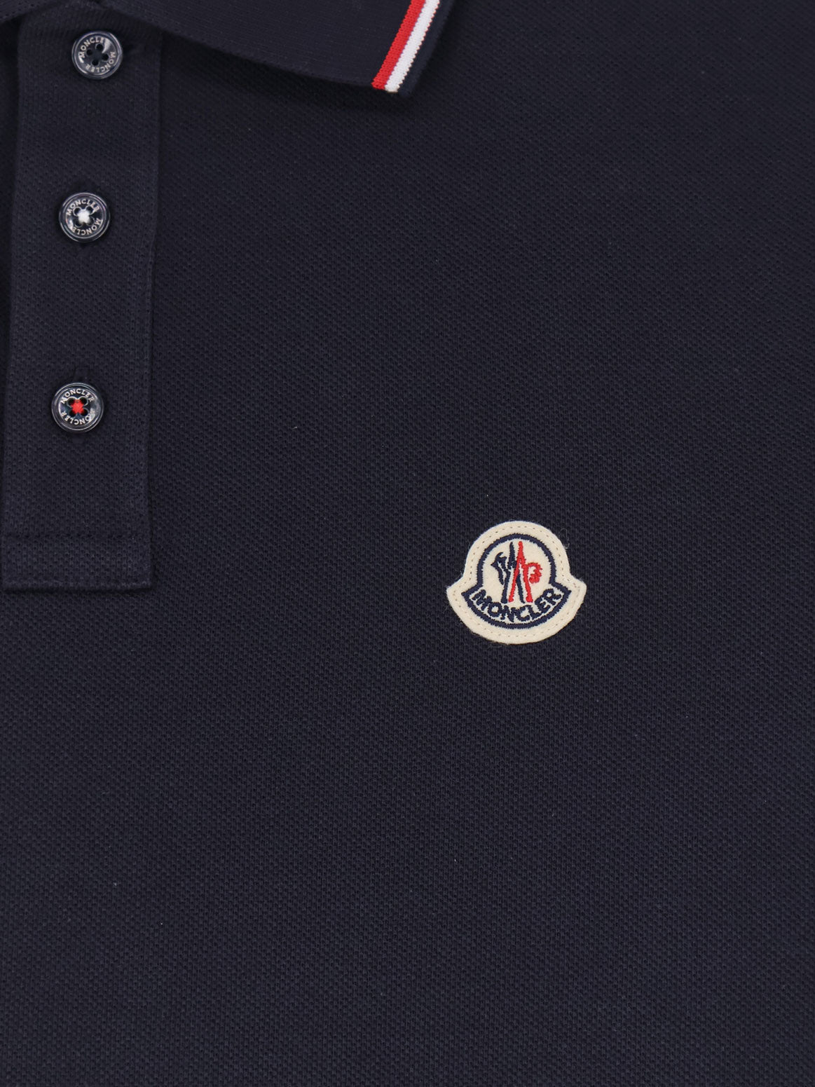 Moncler Men Cotton Polo Shirt With Logo Patch MONCLER