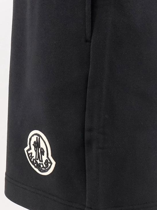 Moncler Men Cotton Bermuda Shorts With Front Logo Patch MONCLER