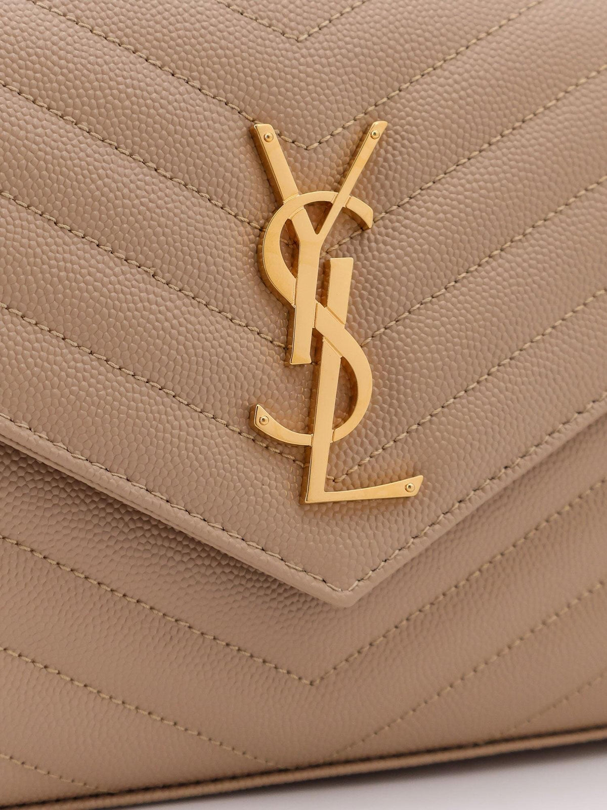 Saint Laurent Women Leather Crossbody Bag With Metal Cassandre Logo SAINT LAURENT