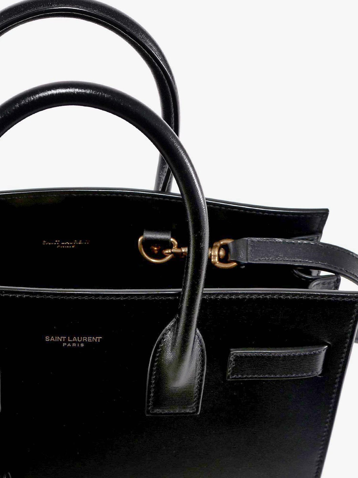 Saint Laurent Women Baby Sac De Jour Leather Handbag With Padlock SAINT LAURENT