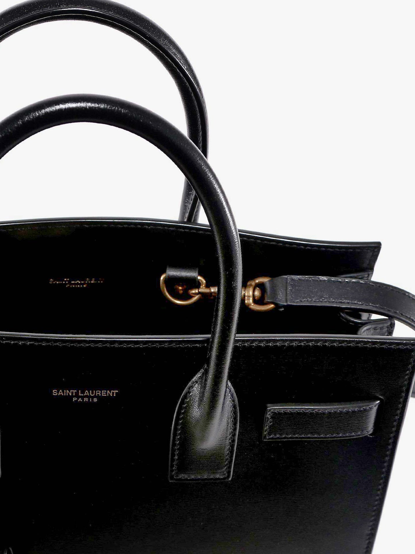 Saint Laurent Women Baby Sac De Jour Leather Handbag With Padlock SAINT LAURENT
