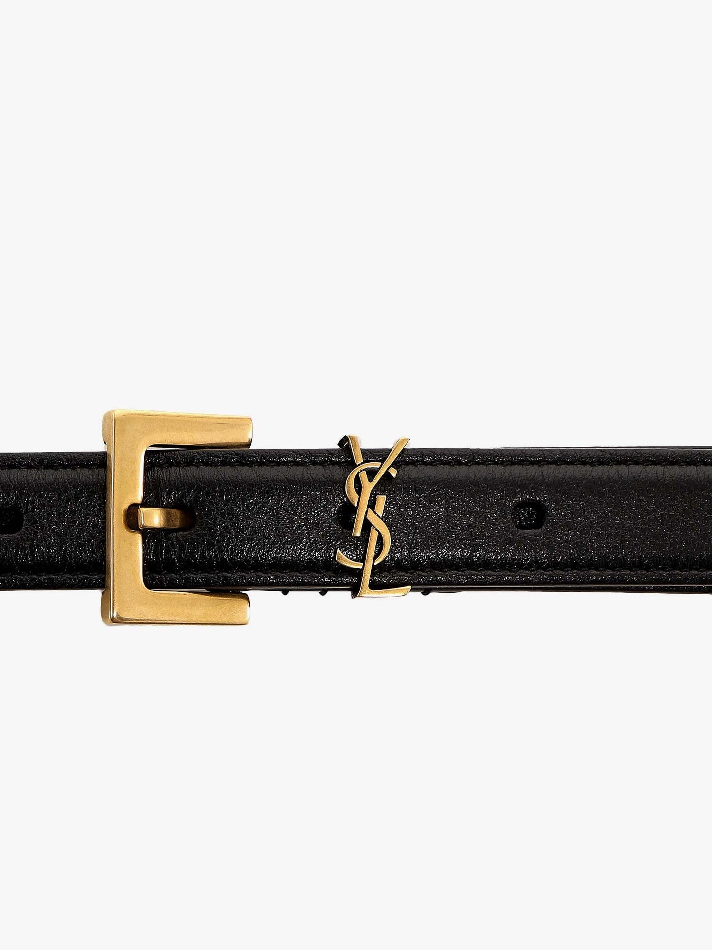 Saint Laurent Women Cassandre Leather Belt SAINT LAURENT