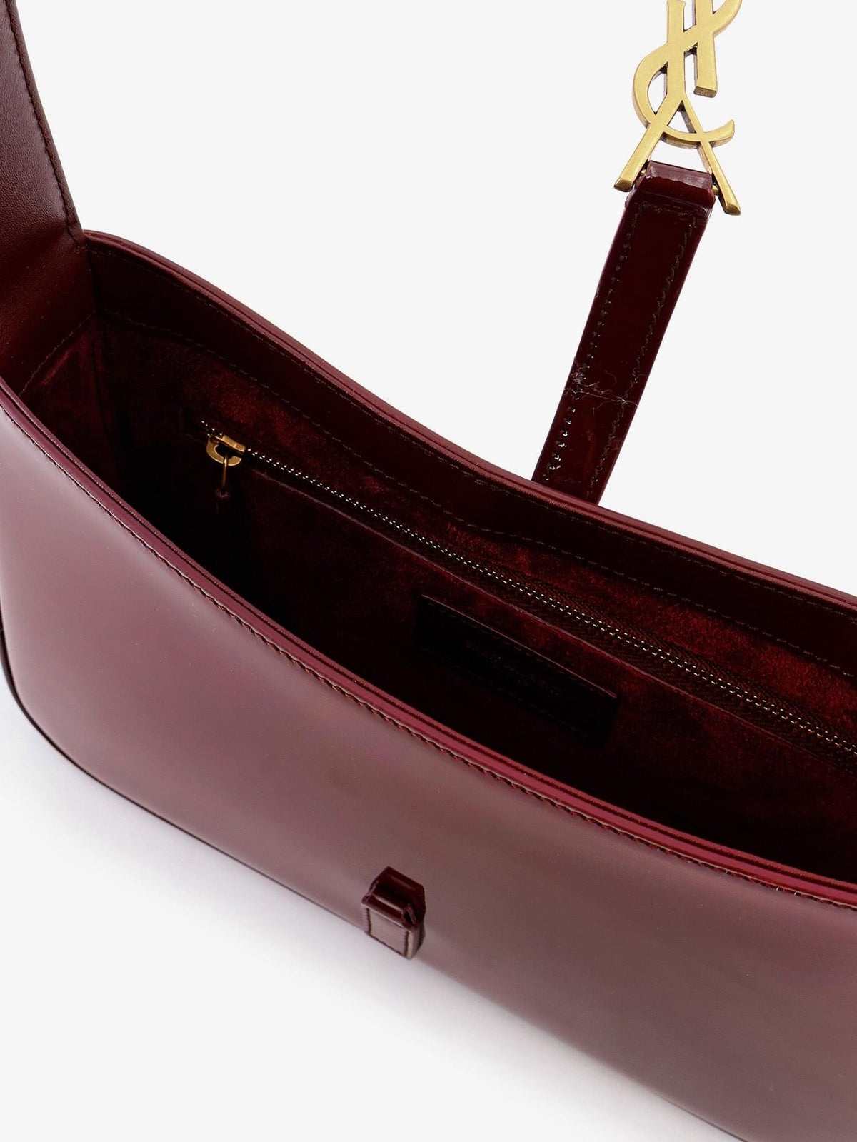 Saint Laurent Women Le 5 À 7 Bordeaux Patent Leather Shoulder Bag SAINT LAURENT