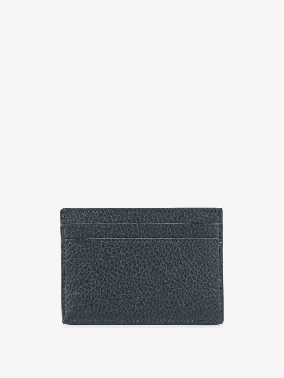 Saint Laurent Men Tiny Cassandre Textured Leather Card Holder SAINT LAURENT