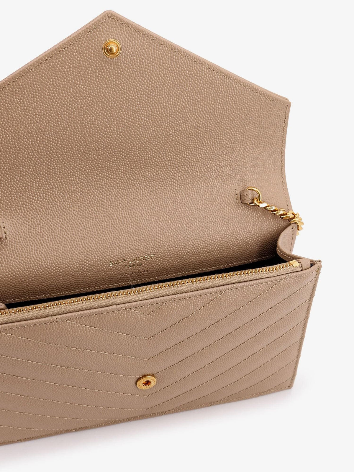 Saint Laurent Women Leather Shoulder Bag With Metal Cassandre Logo SAINT LAURENT