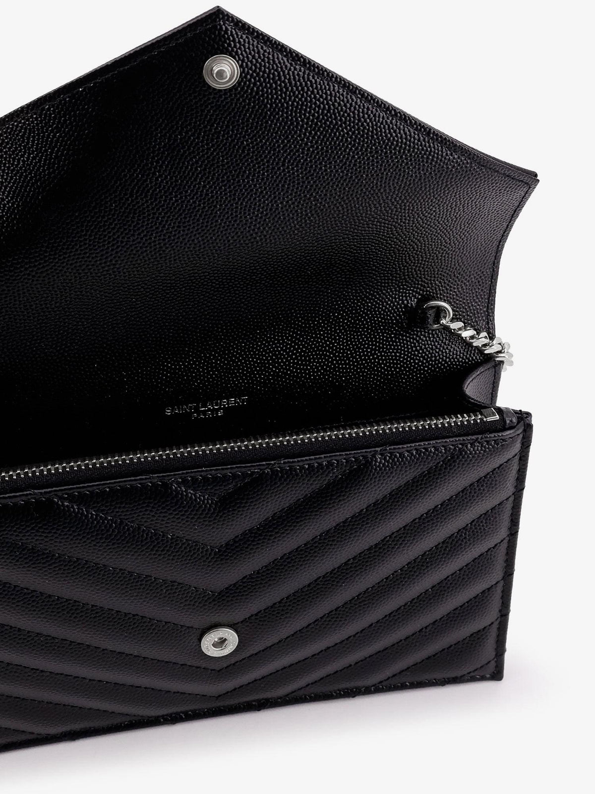 Saint Laurent Women Envelope Leather Wallet Crossbody Bag With Chain Shoulder Strap SAINT LAURENT