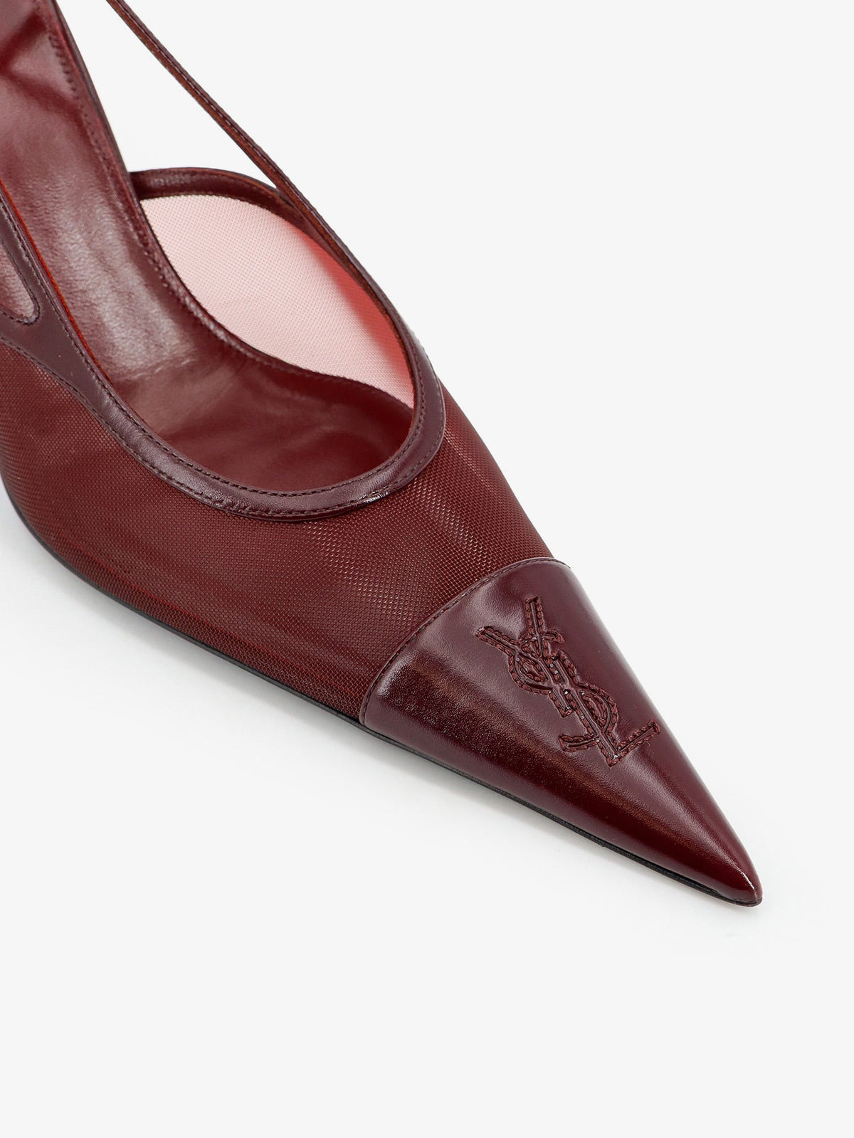 Saint Laurent Women Renee Mesh Pump With Cassandre Toe