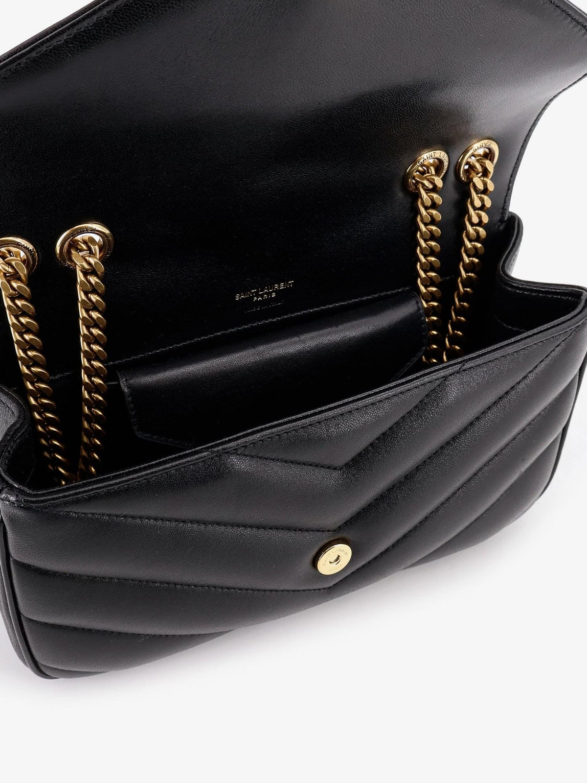 Saint Laurent Women Saint Laurent Women Loulou Leather Shoulder Bag With Metal Cassandre Logo SAINT LAURENT