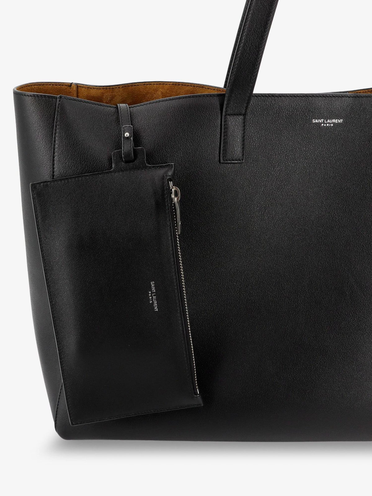 Saint Laurent Men Leather Shopping Bag With Front Logo SAINT LAURENT