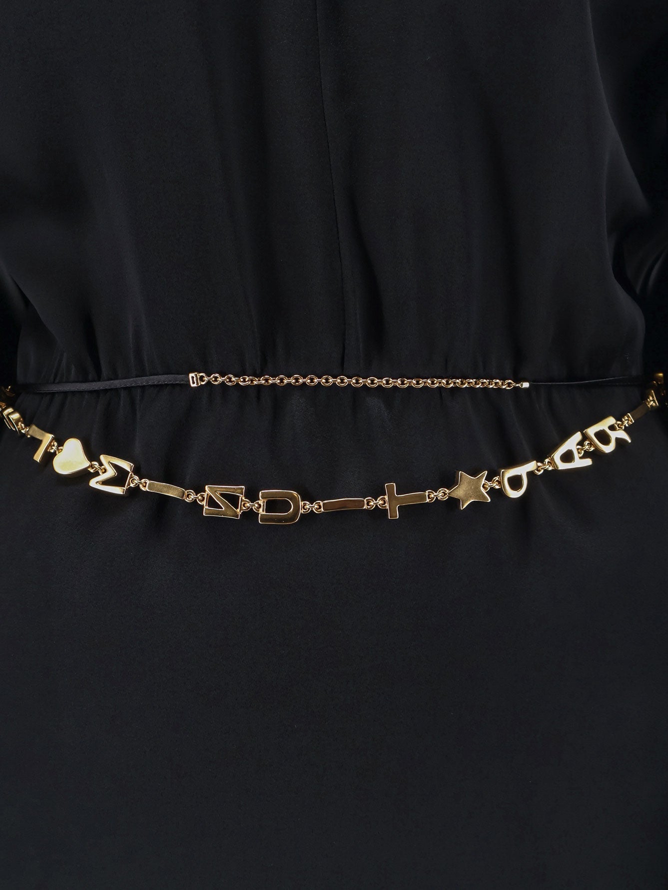 Saint Laurent Women Mini Lenght Dress With Gold Metal Detail SAINT LAURENT