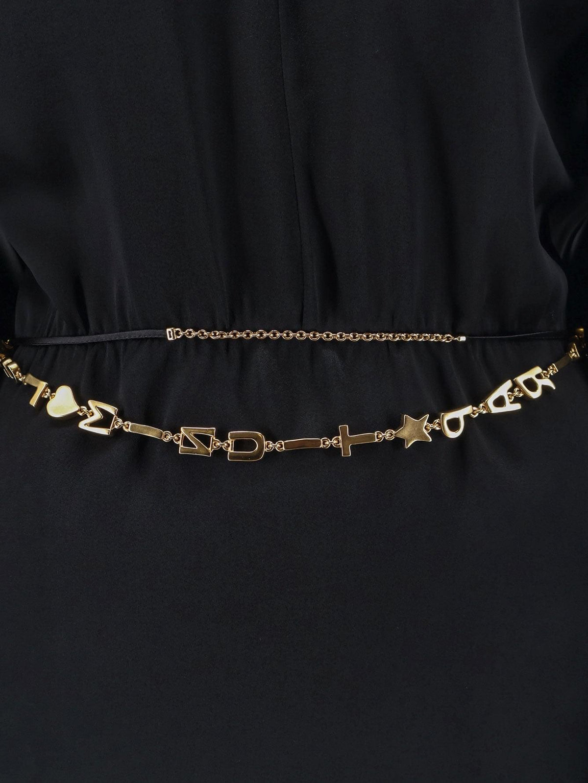 Saint Laurent Women Mini Lenght Dress With Gold Metal Detail SAINT LAURENT