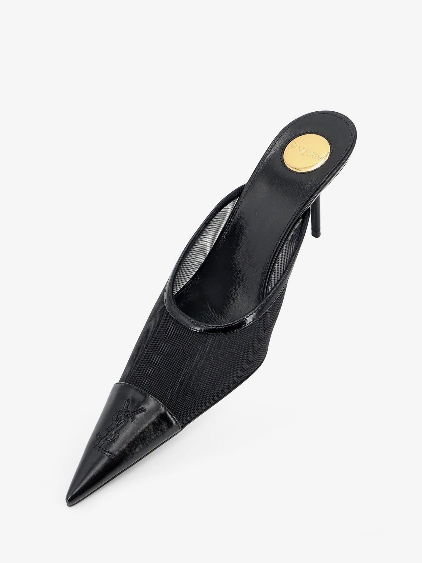 Saint Laurent Women Renee Mesh Pump With Cassandre Toe SAINT LAURENT