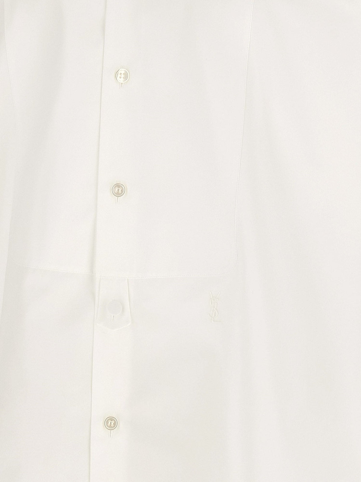 Saint Laurent Men Cotton Shirt With Plastron SAINT LAURENT