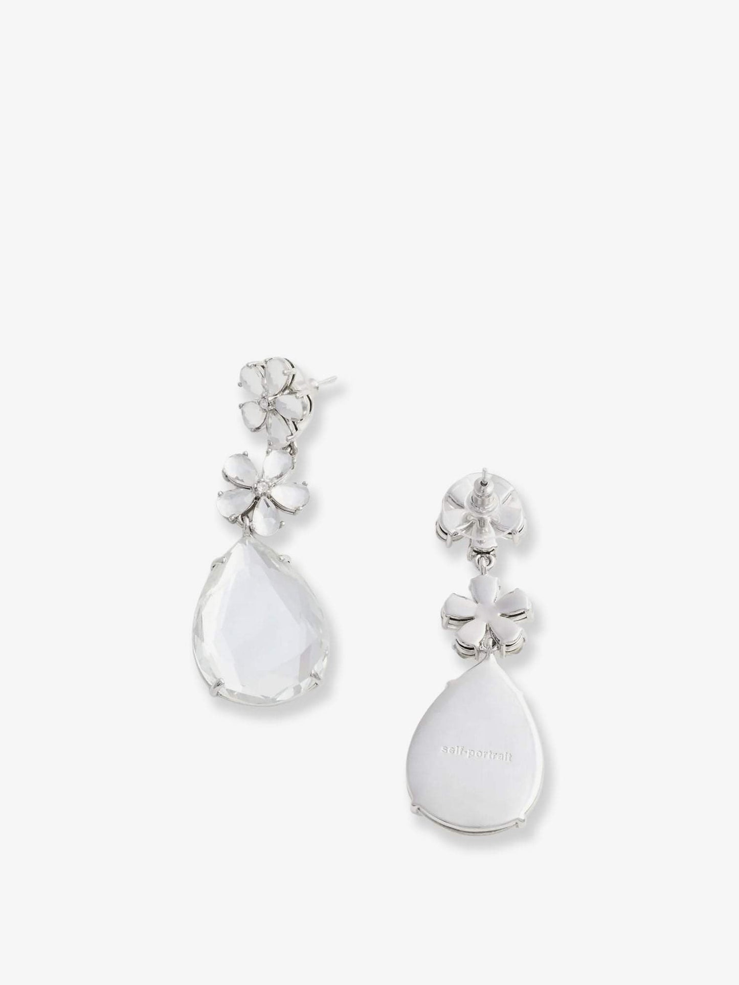 Self Portrait Women Crystal Flower Tiered Earrings SELF-PORTRAIT