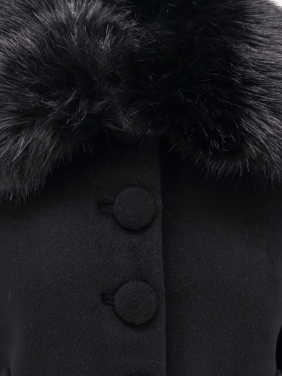 Self Portrait Women Wool Blend Blazer With Faux Fur Details SELF-PORTRAIT