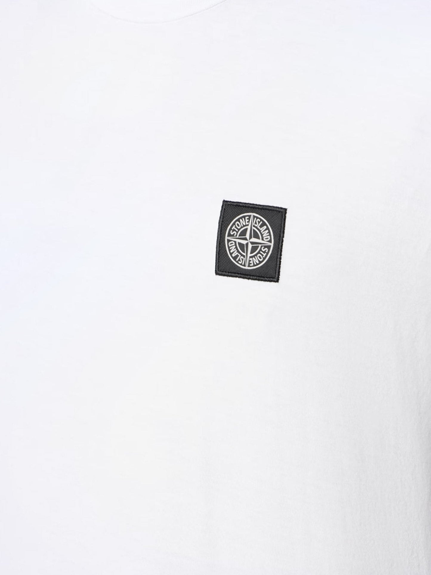 Stone Island Men Cotton T-Shirt With Front Logo Patch STONE ISLAND