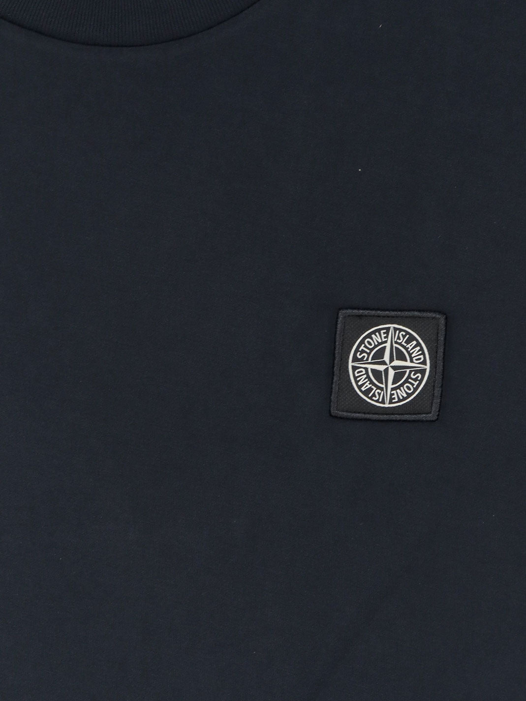 Stone Island Men Cotton T-Shirt With Front Logo Patch STONE ISLAND