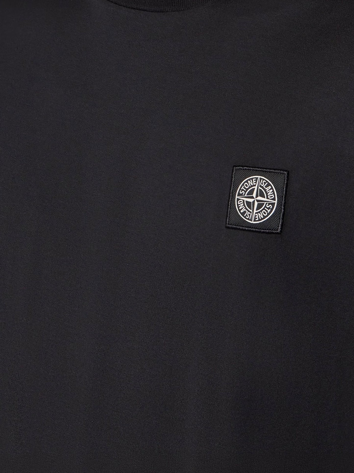 Stone Island Men Cotton T-Shirt With Front Logo Patch STONE ISLAND